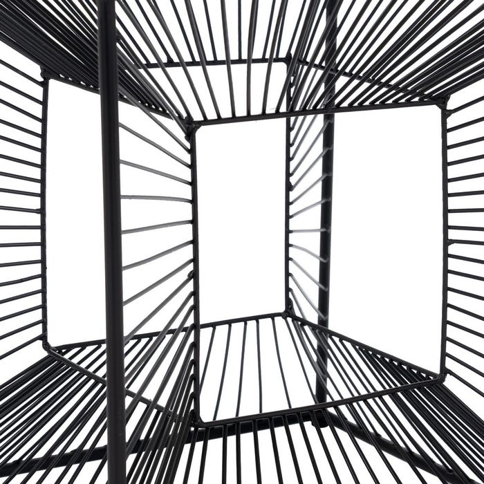 Mesita Negro Metal-Cristal 45,50 X 45,50 X 45,50 Cm