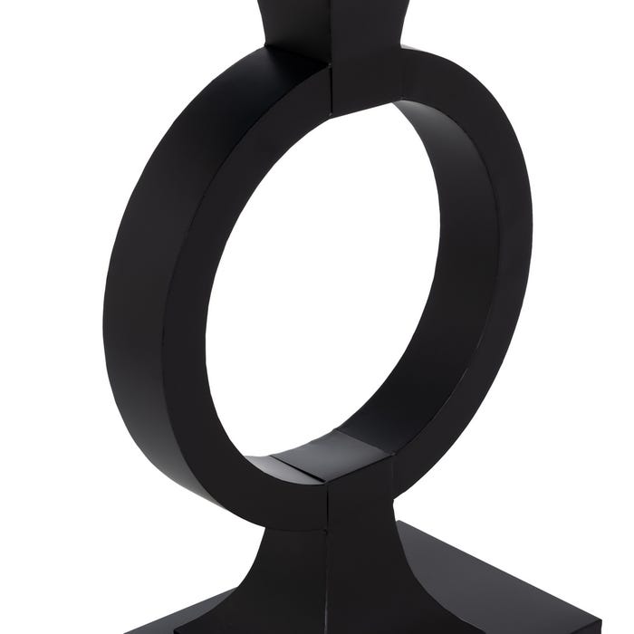 Consola Negro Metal-Cristal 90 X 32 X 80 Cm