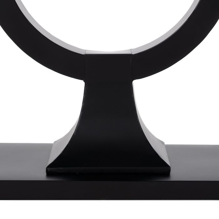Consola Negro Metal-Cristal 90 X 32 X 80 Cm
