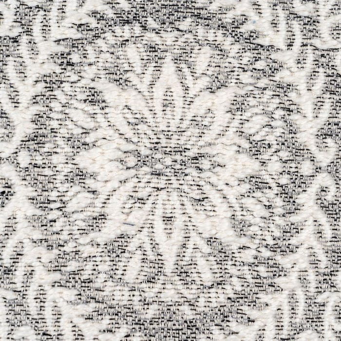 Cojín Blanco-Gris Algodón Decoración 40 X 60 Cm