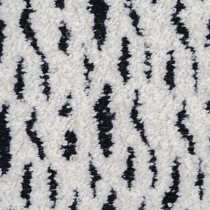 Cojín Blanco Y Negro Algodón / Poliéster 45 X 45 Cm