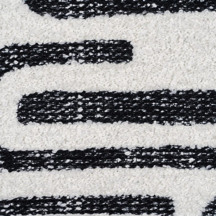 Cojín Blanco Y Negro Algodón / Poliéster 40 X 60 Cm