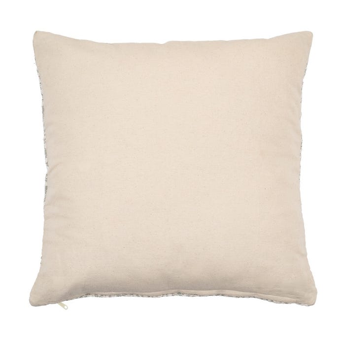 Cojín Blanco-Verde Algodón Decoración 45 X 45 Cm