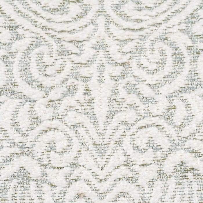 Cojín Blanco-Verde Algodón Decoración 40 X 60 Cm