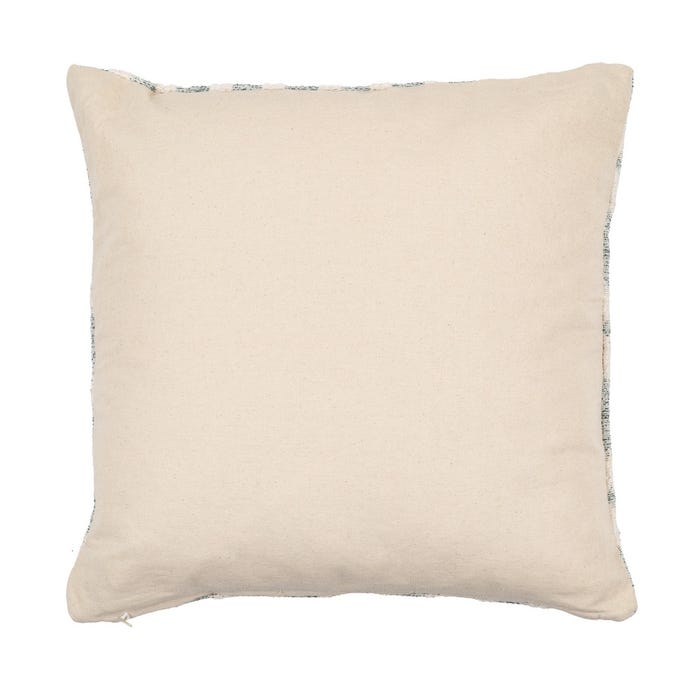 Cojín Blanco-Verde Algodón Decoración 45 X 45 Cm