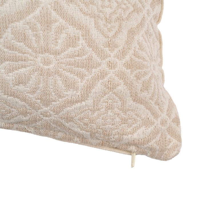 Cojín Crema Algodón Decoración 45 X 45 Cm