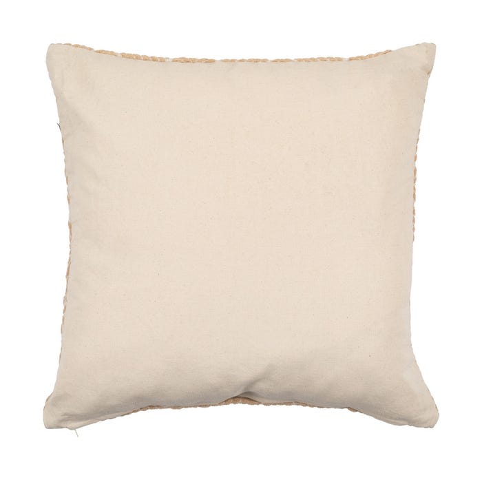 Cojín Blanco/Beige Algodón Decoración 45 X 45 Cm