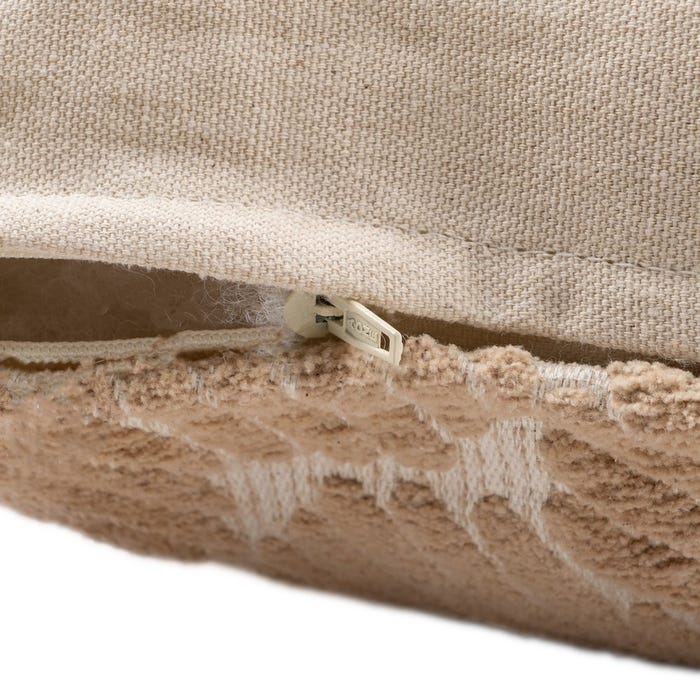 Cojín Blanco/Beige Algodón Decoración 40 X 60 Cm