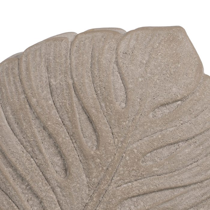 Jarrón Hojas Gris Cerámica Decoración 31 X 30 Cm