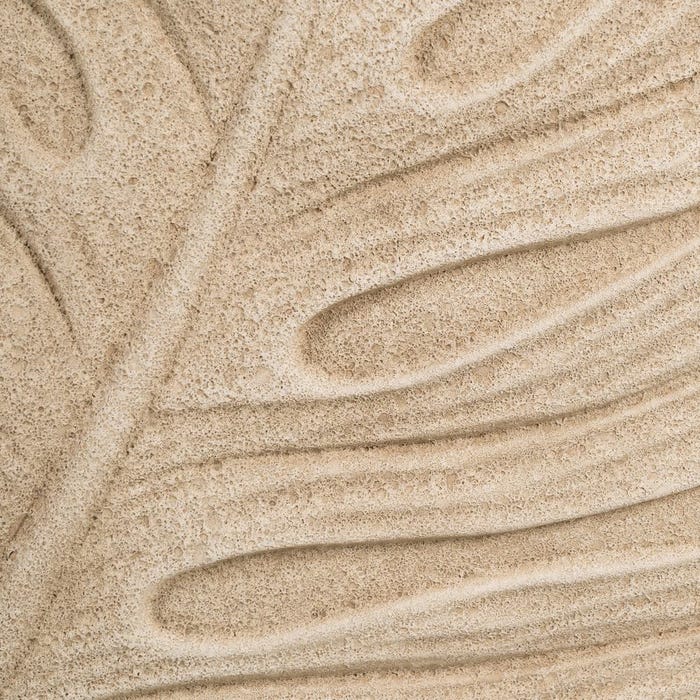 Jarrón Hojas Crema Cerámica Decoración 39 X 40 Cm
