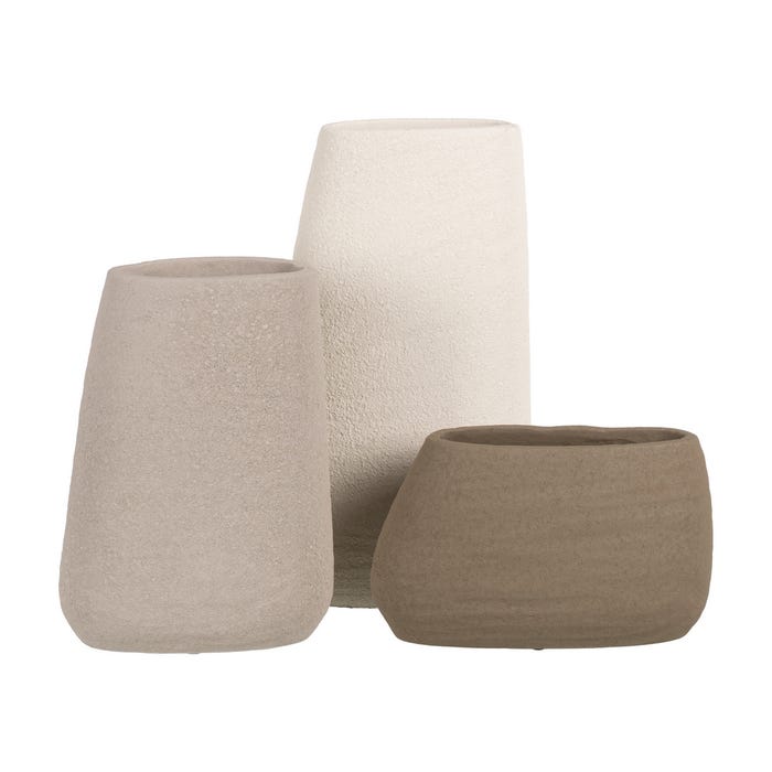 Dark Gray Ceramic Vase Decoration 30 X 16 Cm