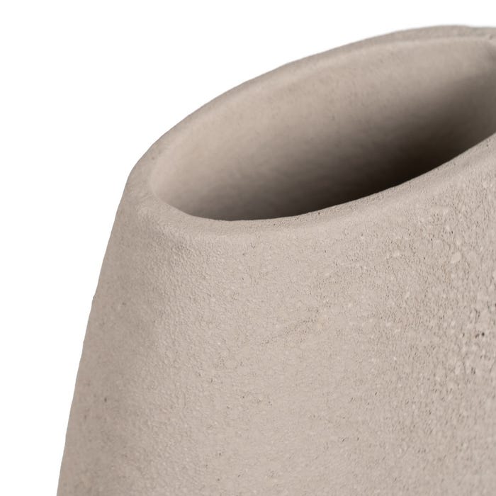 Jarrón Gris Cerámica Decoración 16 X 30 Cm