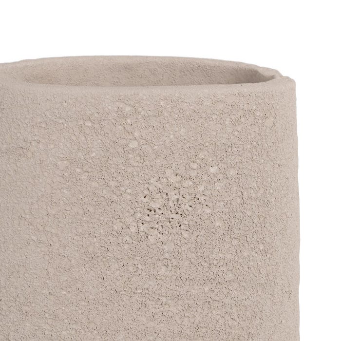 Jarrón Gris Cerámica Decoración 16 X 30 Cm