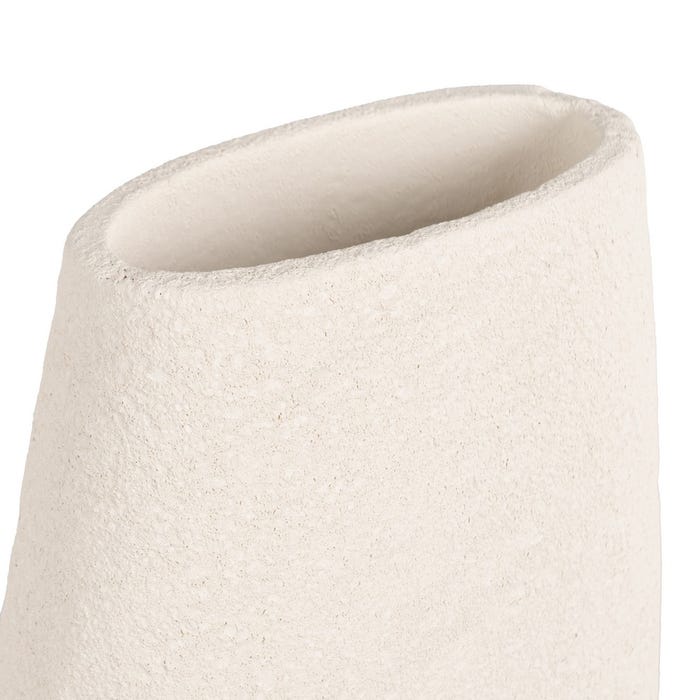 Jarrón Blanco Cerámica Decoración 16 X 40 Cm