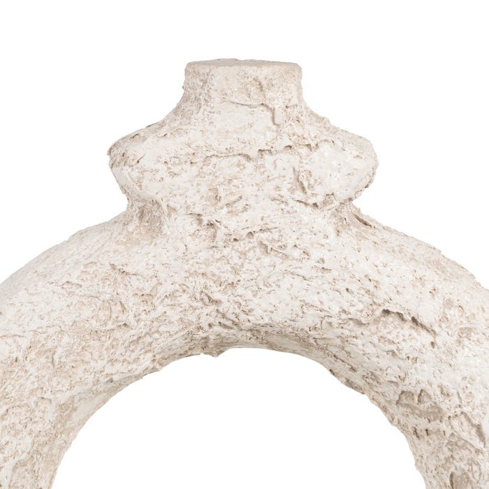 Rustic White Ceramic Vase 32 x 35 cm