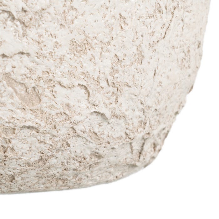 Jarrón Blanco Rústico Cerámica 32 X 15 X 30 Cm