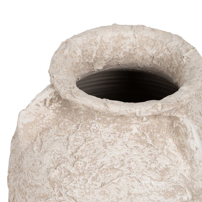 Tinaja Blanco Rústico Cerámica 26 X 26 X 60 Cm