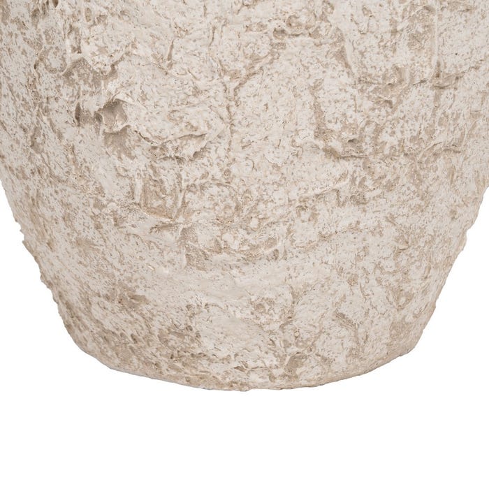 Vaso de cerâmica rústico branco 30 x 30 x 40 cm