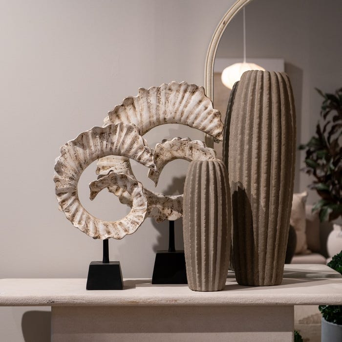 Ceramic Stone Vase Decoration 21 X 21 X 70 Cm