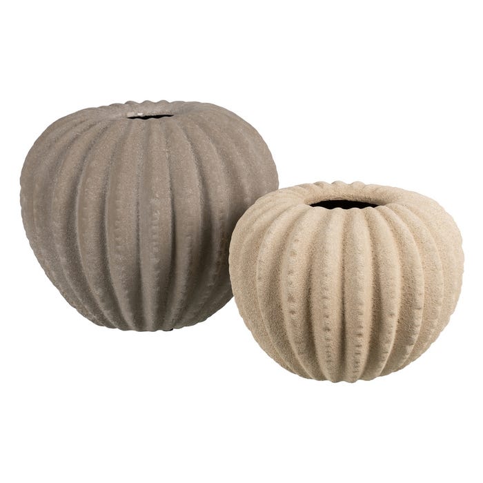 Jarrón Gris Oscuro Cerámica Decoración 34 X 34 X 33 Cm