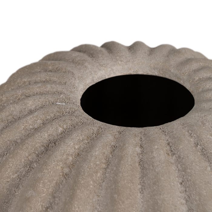 Jarrón Gris Oscuro Cerámica Decoración 34 X 34 X 33 Cm