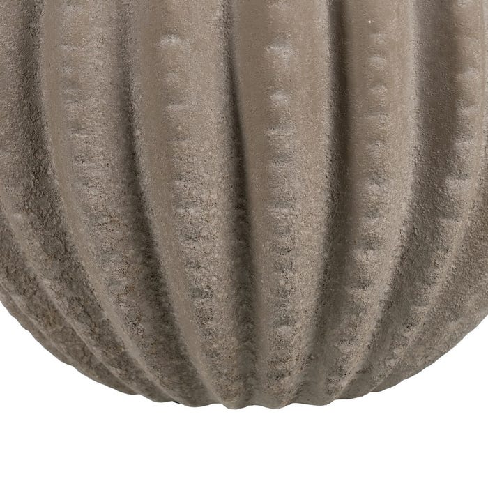 Jarrón Gris Oscuro Cerámica Decoración 34 X 34 X 33 Cm
