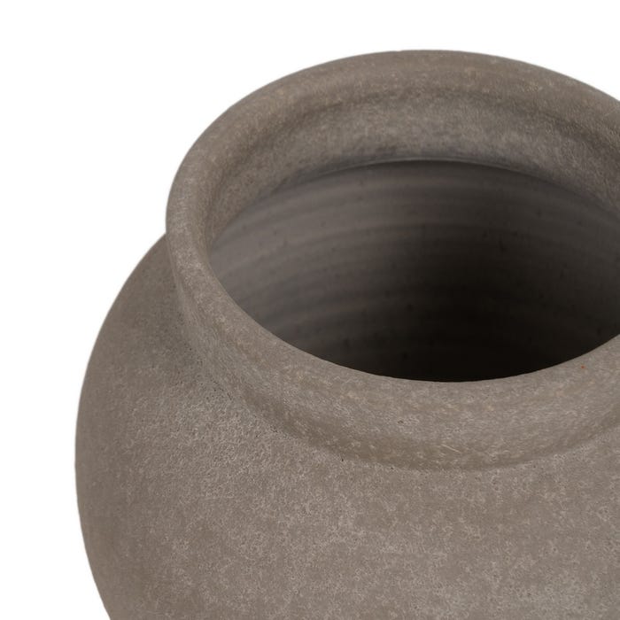 Macetero Gris Cerámica Decoración 28 X 28 X 23 Cm
