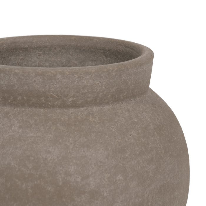 Macetero Gris Cerámica Decoración 28 X 28 X 23 Cm