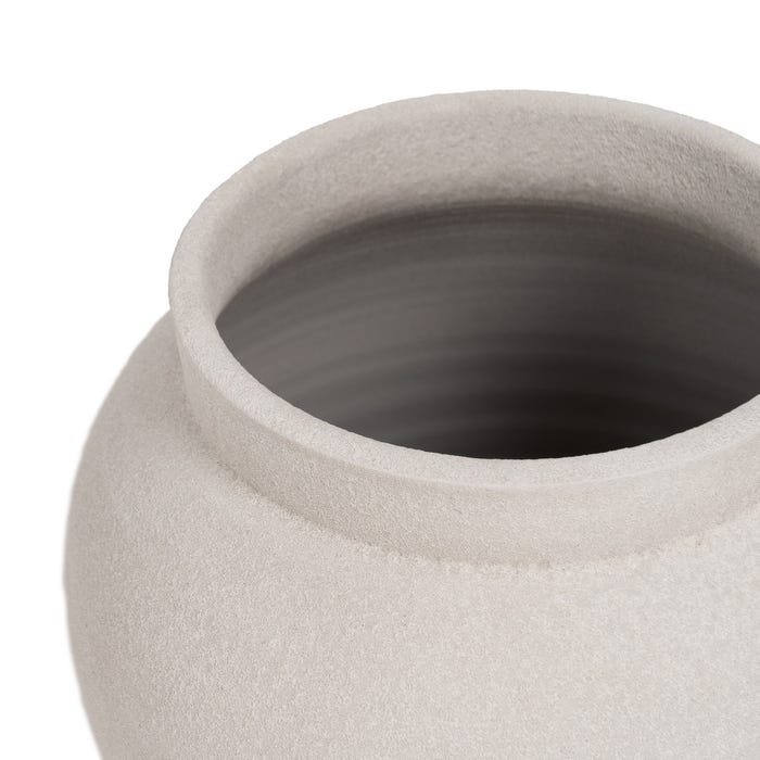 Macetero Blanco Cerámica Decoración 31 X 31 X 28 Cm