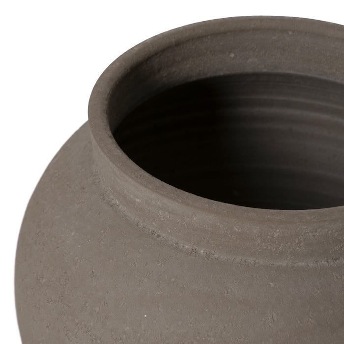 Macetero Gris Cerámica Decoración 34 X 34 X 33 Cm