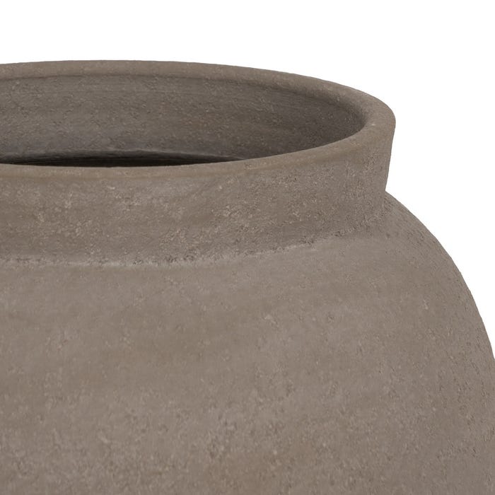 Macetero Gris Cerámica Decoración 34 X 34 X 33 Cm