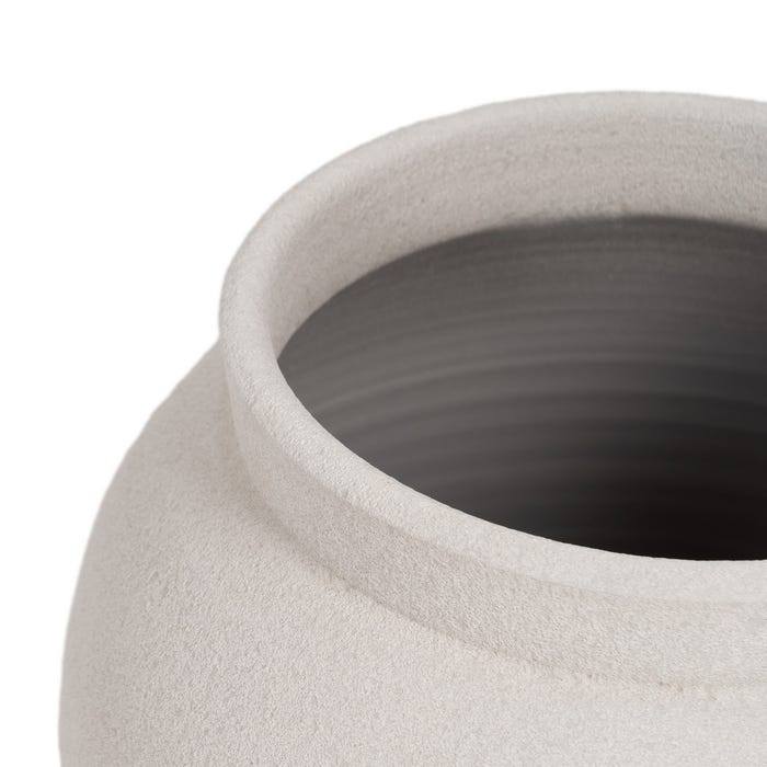 Macetero Blanco Cerámica Decoración 39 X 39 X 38 Cm