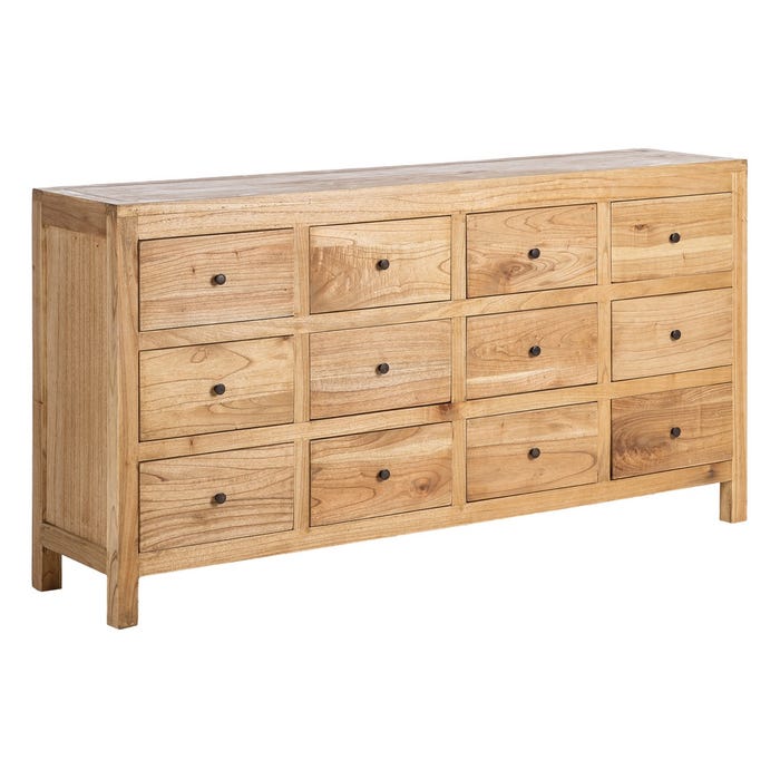 Aparador Natural Madera Mindi Salón 170 X 40 X 88 Cm