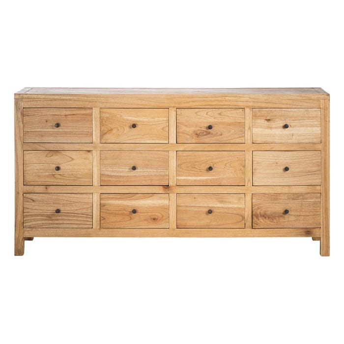 Aparador Natural Madera Mindi Salón 170 X 40 X 88 Cm