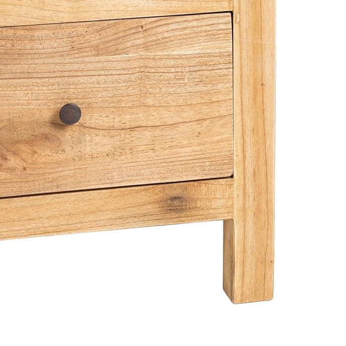 Aparador Natural Madera Mindi Salón 170 X 40 X 88 Cm