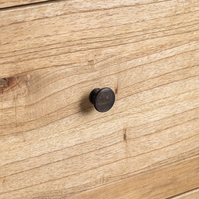 Aparador Natural Madera Mindi Salón 170 X 40 X 88 Cm