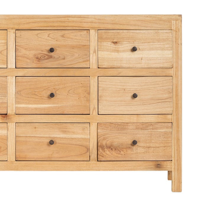 Aparador Natural Madera Mindi Salón 170 X 40 X 88 Cm