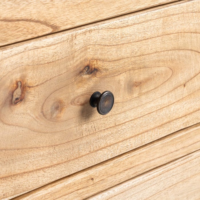 Mueble Tv Natural Madera Mindi Salón 150 X 40 X 55 Cm
