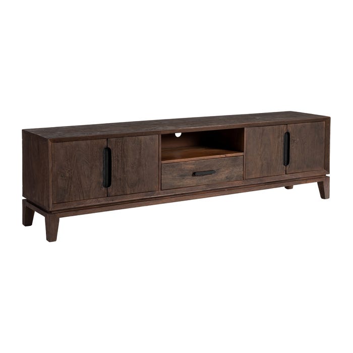Mueble Tv Marrón Madera De Mango Salón 200 X 40 X 55 Cm