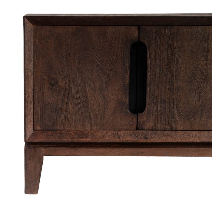Mueble Tv Marrón Madera De Mango Salón 200 X 40 X 55 Cm