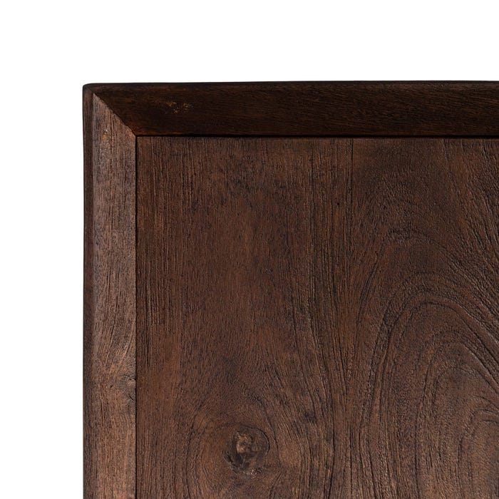 Mueble Tv Marrón Madera De Mango Salón 200 X 40 X 55 Cm