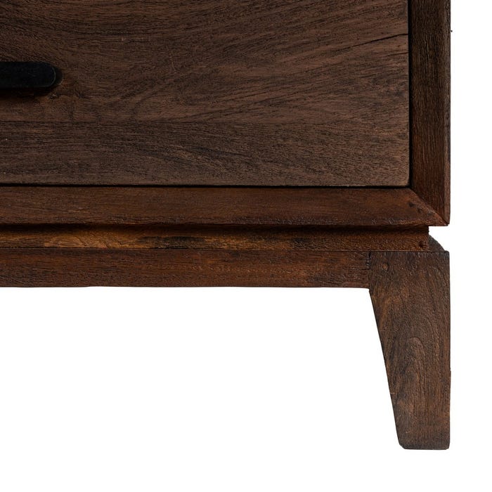 Armario Marrón Madera De Mango Salón 75 X 40 X 200 Cm
