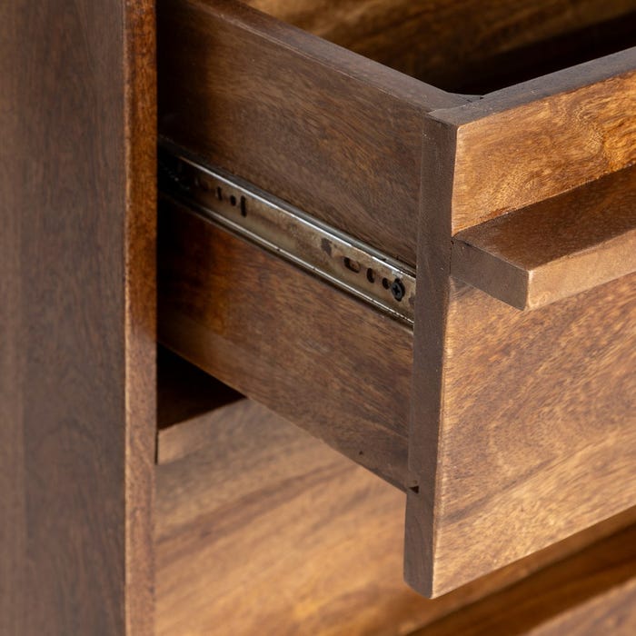 Mueble Auxiliar Marrón Madera De Mango 70 X 40 X 85 Cm
