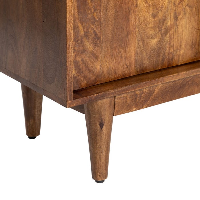 Mueble Tv Marrón Madera De Mango Salón 150 X 40 X 55 Cm