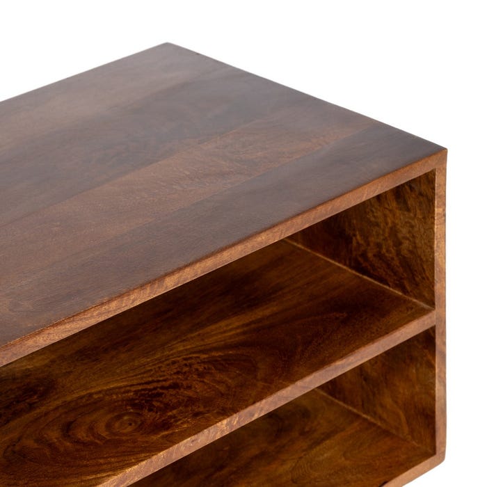 Mueble Tv Marrón Madera De Mango Salón 150 X 40 X 55 Cm