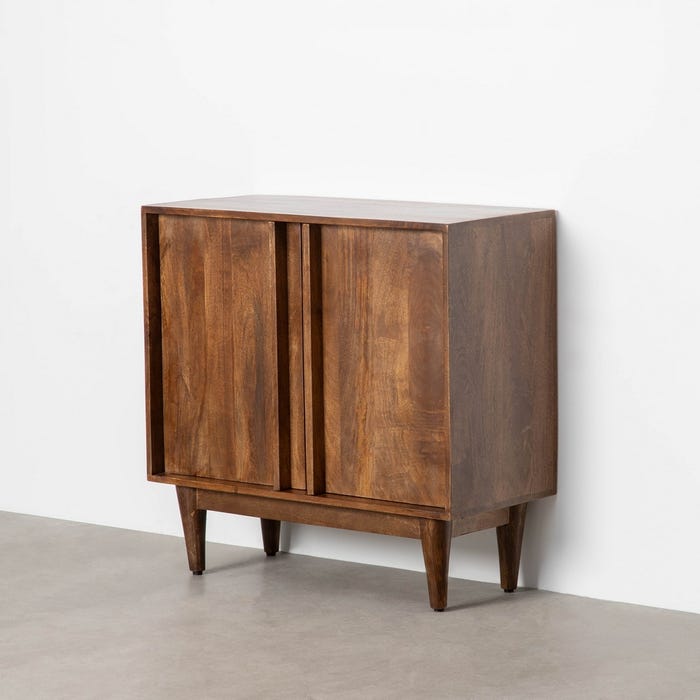 Mueble Recibidor Marrón Madera De Mango 90 X 40 X 86 Cm