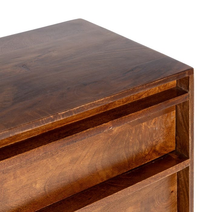 Aparador Marrón Madera De Mango Salón 150 X 42 X 87 Cm