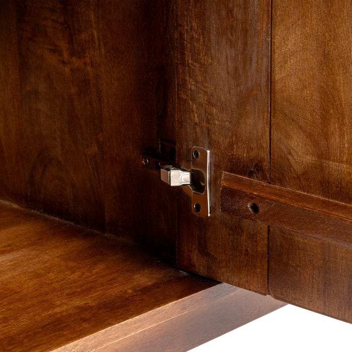Aparador Marrón Madera De Mango Salón 150 X 42 X 87 Cm