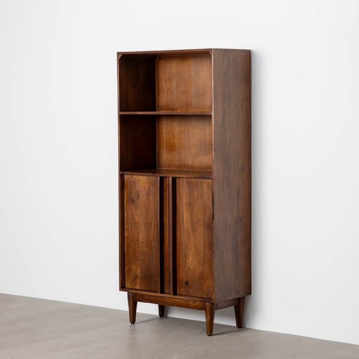 Mueble Auxiliar Marrón Madera De Mango 80 X 40 X 180 Cm