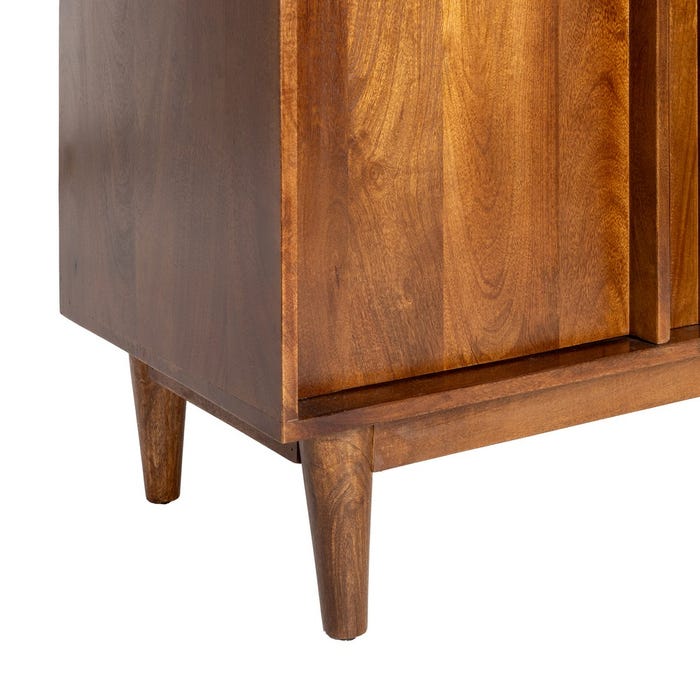 Alacena Marrón Madera De Mango Salón 150 X 50 X 195 Cm